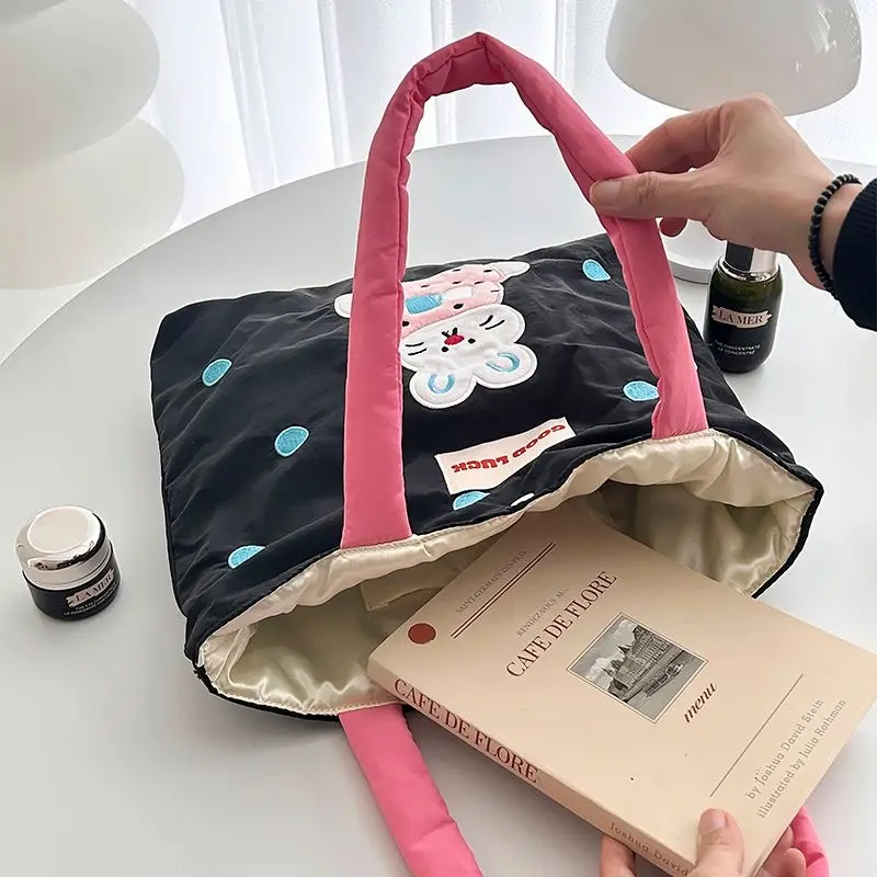Kawaii Cartoon Dog Rabbit Shopping Bags Handbag for Women Shopper Cute Apple Tote Bag Designer Bag Japanese Style Small Shoulder