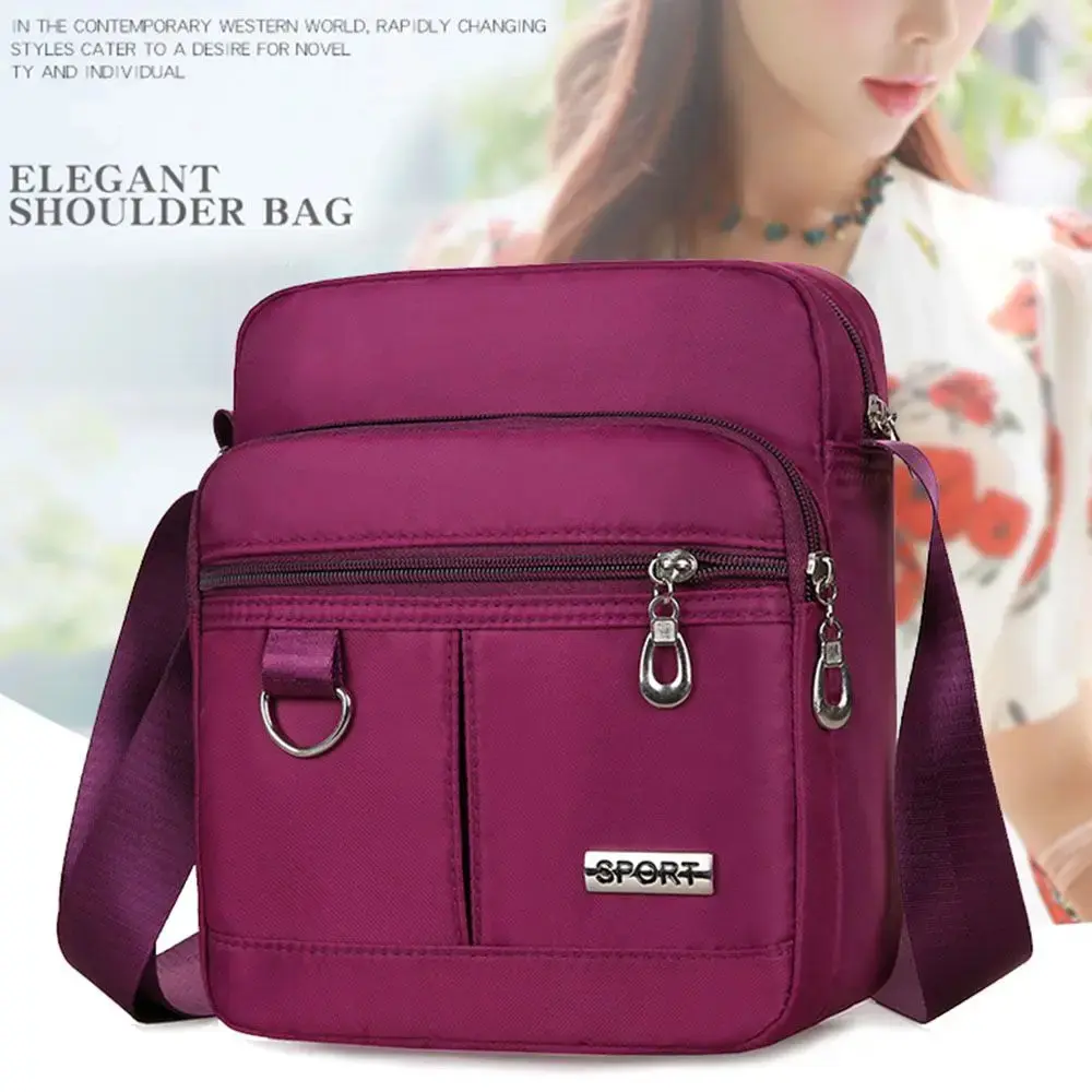Ladies Nylon Crossbody Bag Multi Pocket High-capacity Cross Body Shoulder Bag Messenger Bag Oxford Flap Handbags