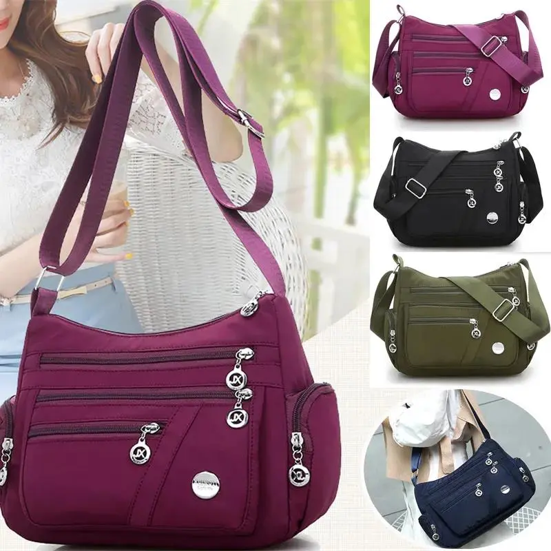 Crossbody for Women Waterproof Tote Casual Nylon Purse Handbag RFID Lightweight Messenger Bag
