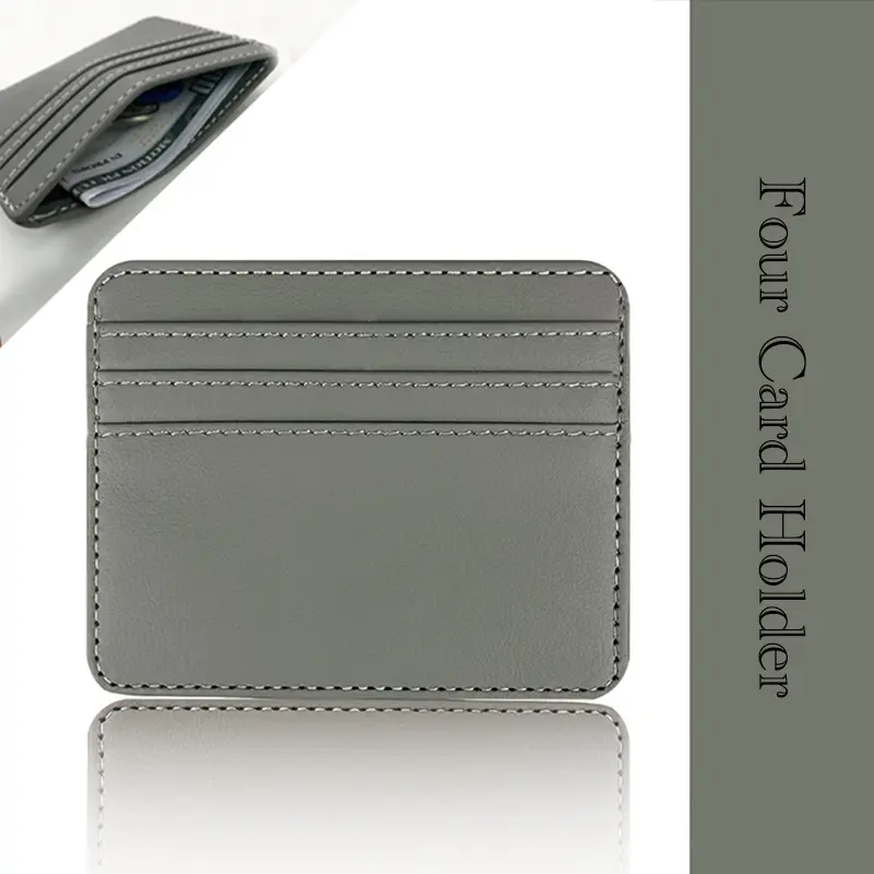 Women Men Pu Leather Business Card Cover Candy Color ID Card Holder Bank Credit Card Box Multi Slot Slim Card Case Wallet Purse