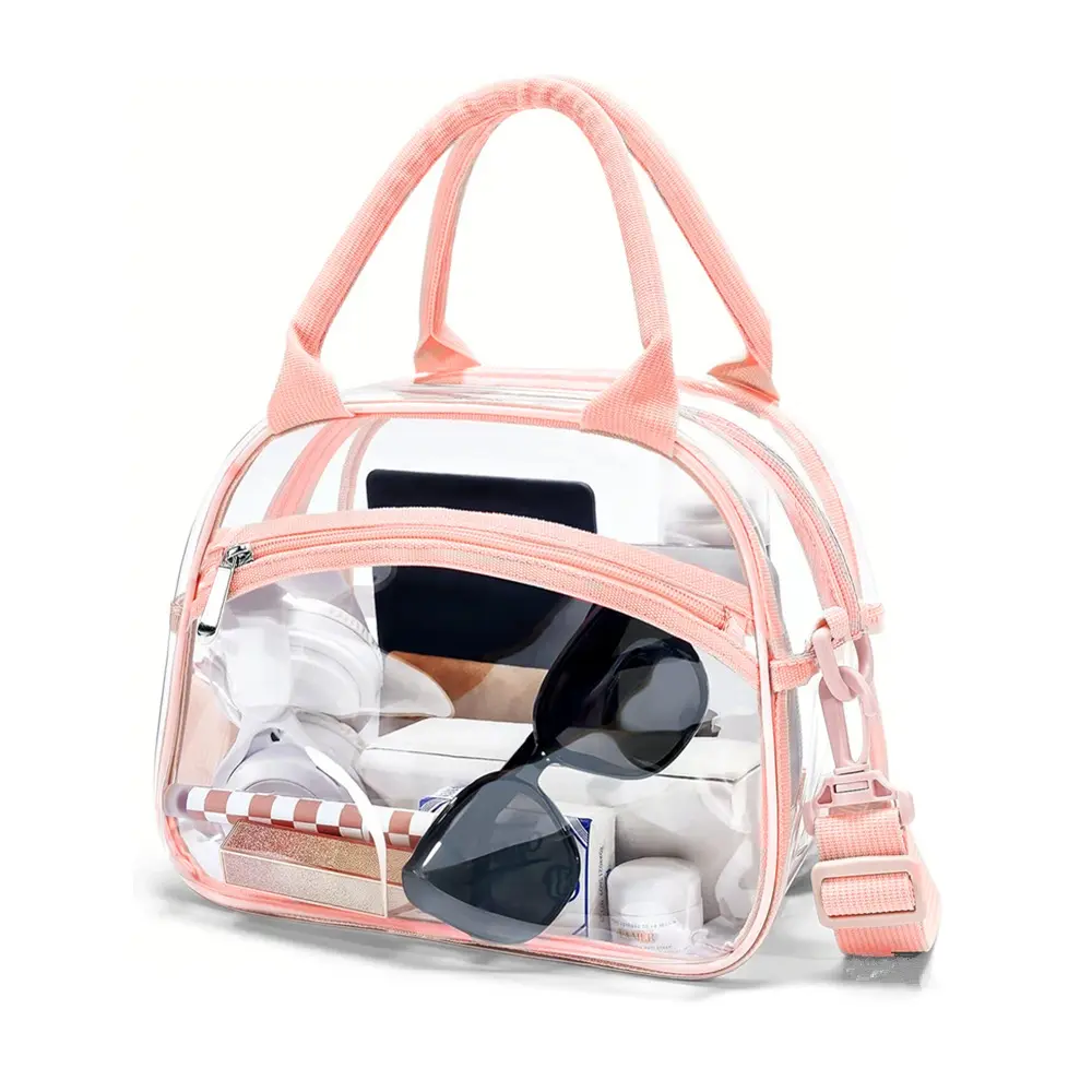 PVC Transparent Shoulder Bag Women Crossbody Bags  Waterproof Jelly Pack Summer Beach Makeup Bag Travel Purse Phone Pouch