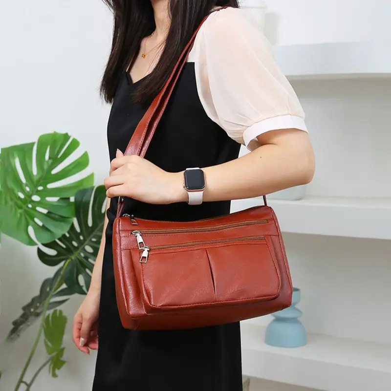 New Women's Bag Trend Korean Shoulder Bags Designer Luxury Brand Ladies Handbags Soft Leather Fashion Versatile Crossbody Bag