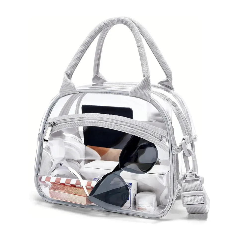 PVC Transparent Shoulder Bag Women Crossbody Bags  Waterproof Jelly Pack Summer Beach Makeup Bag Travel Purse Phone Pouch