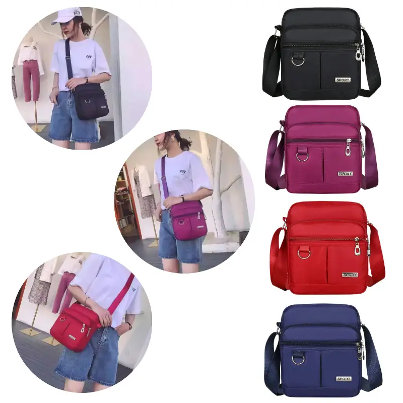 Men Bag Korean Version Casual Large Capacity Multi Layer Waterproof One Shoulder Oblique Straddle Bag Men And Women Busine