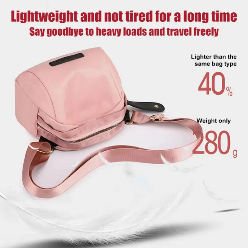 Vento Marea Shell Small Shoulder Bag For Women 2024 New Nylon Wide Strap Crossbody Bag Quality Soft Waterproof Cross Body Purses