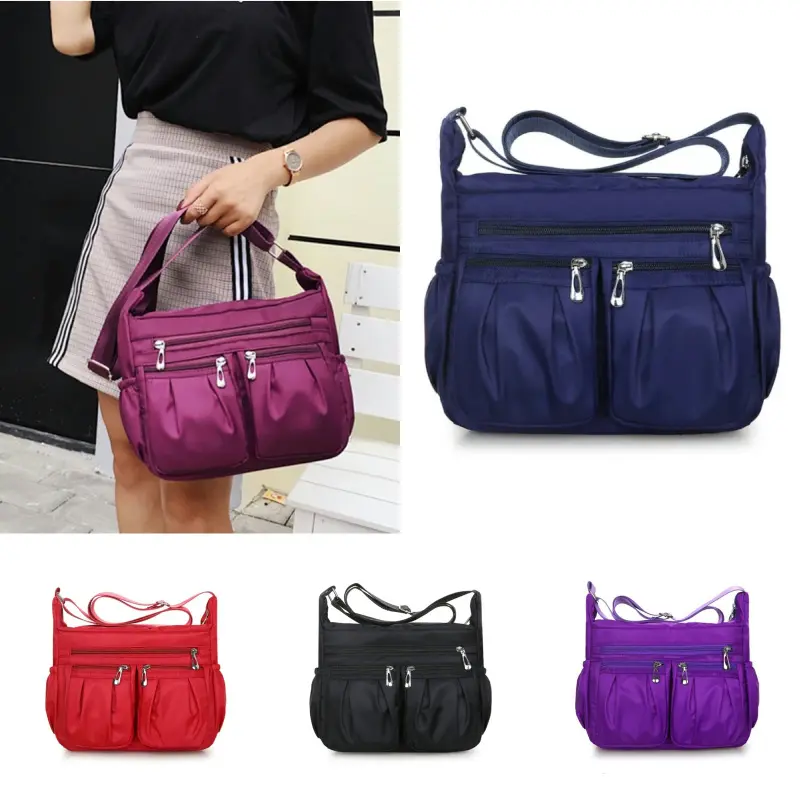 Fashion Women Shoulder Messenger Bag Waterproof Nylon Oxford Crossbody Bag Handbags Large Capacity Travel Bags Purse