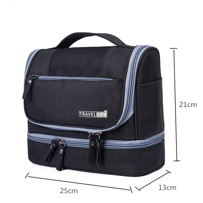 Toiletries Storage Bag Portable Travel Hanging Large Capacity Mildew Proof Dry Wet Separation Cosmetic Package Make Up Organize