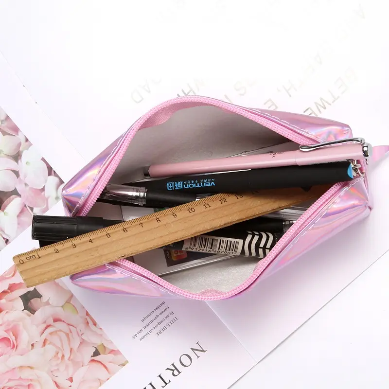Laser Colorful Tide Pencil Case Fresh Artistic Men's and Women's Cosmetic Bag Storage Bag Stationery Storage Bag Cosmetic Bag