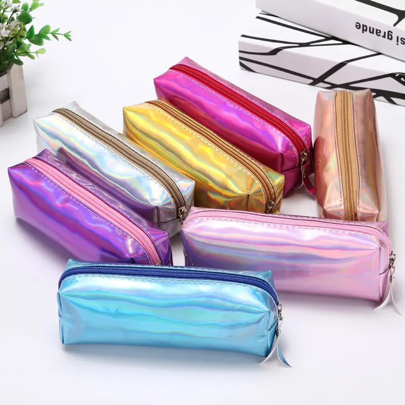 Laser Colorful Tide Pencil Case Fresh Artistic Men's and Women's Cosmetic Bag Storage Bag Stationery Storage Bag Cosmetic Bag