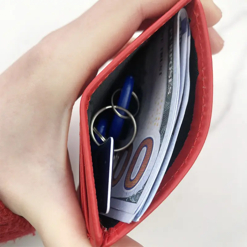 5PCS Man Purses Ultra Thin Mini Business Bank Credit Card Holder Wallet Simple Black Women Small Coin Cards Cover Pouch Case Bag