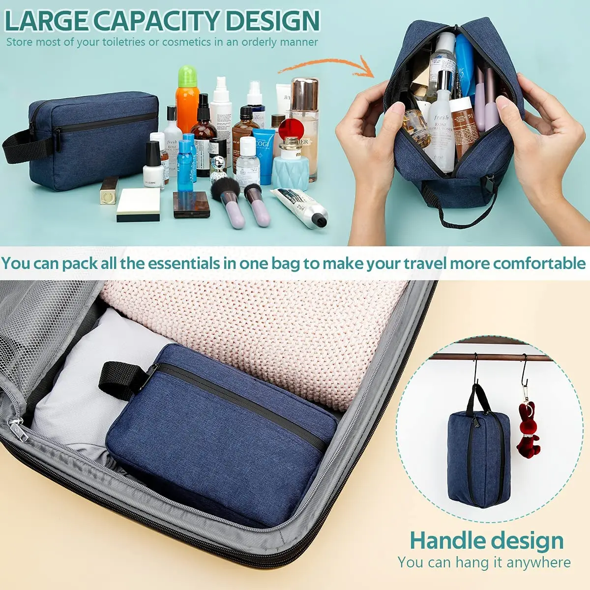 Travel Mens Toiletry Bag Women Cosmetic Necessaire Case Waterproof Ladies Makeup Bag Beauty Wash Pouch Handbag