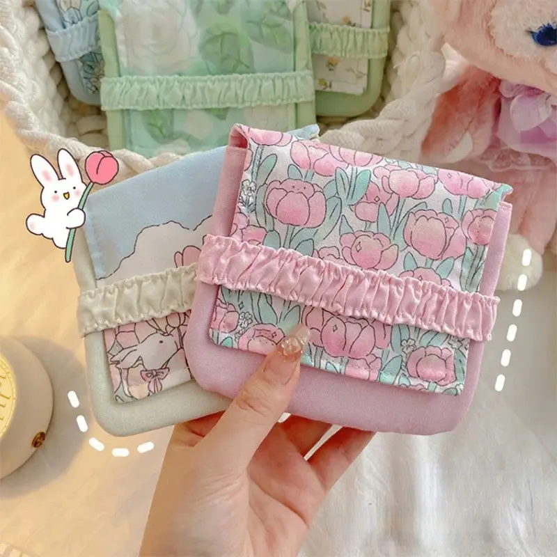 Mini Sanitary Napkin Storage Bags Girls Physiological Period Tampon Organiser Bag Women Makeup Storage Lipsticks Organizer
