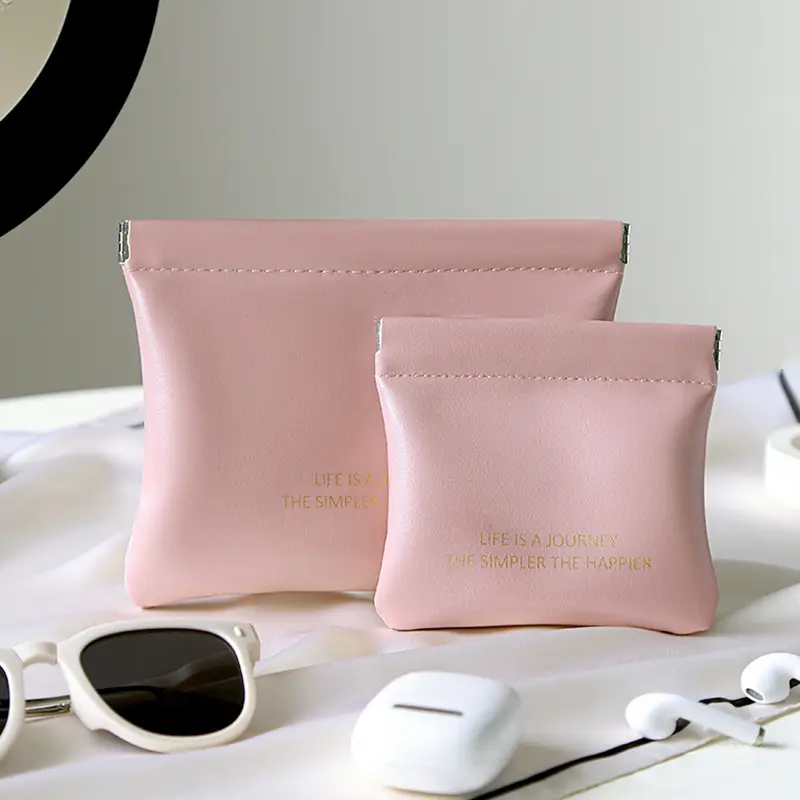 Small Makeup Bag Data Mini Portable Cable  Digital Storage Bag Automatically Closes Wired Earphones Carrying Bag Power Charger