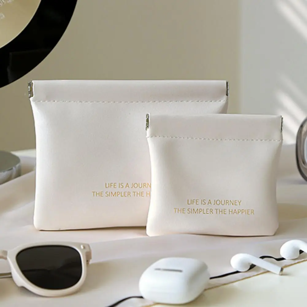 Small Makeup Bag Data Mini Portable Cable  Digital Storage Bag Automatically Closes Wired Earphones Carrying Bag Power Charger