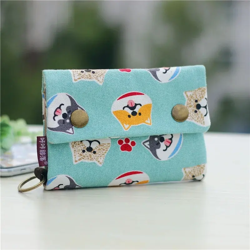 Cute Animals Wallet Zipper Purse Cartoon Small Coin Purse Lightweight Storage Bag Money Bag Key Card Holder For Student Women