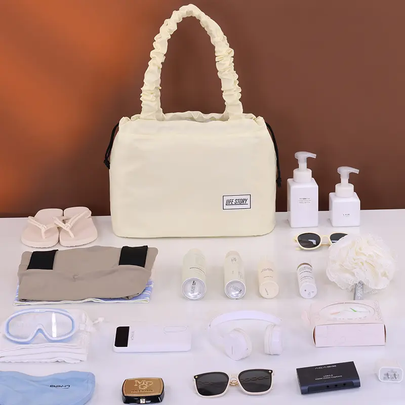 Women's Swimming Bag Fitn Travel Beach Waterproof Dstring Bag Separate Wet Dry Toiletry Storage Bag