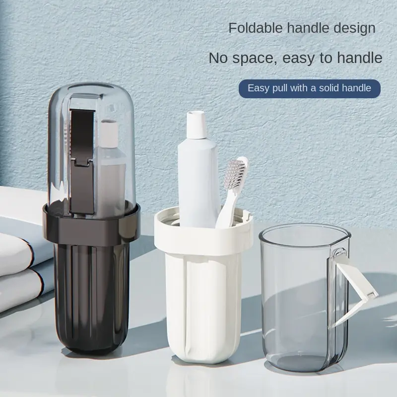 Portable Toothbrush Storage Case Toothpaste Holder Box Organizer Household Storage Cup For Outdoor Travel Bathroom Accessories