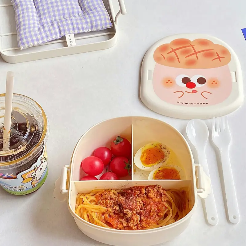 Cute Lunch Box For Kids Compartments Lunchbox Children Kid School Outdoor Camping Picnic Food Container Portable