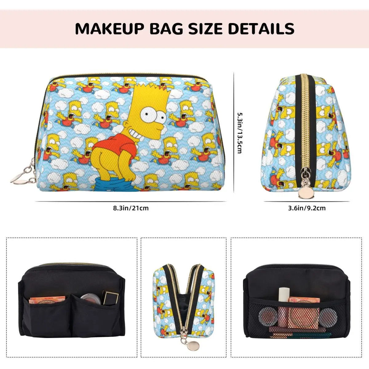 Custom S-Simpsones Soap Opera Travel Cosmetic Bag for Women Funny Toiletry Makeup Organizer Lady Beauty Storage Dopp Kit