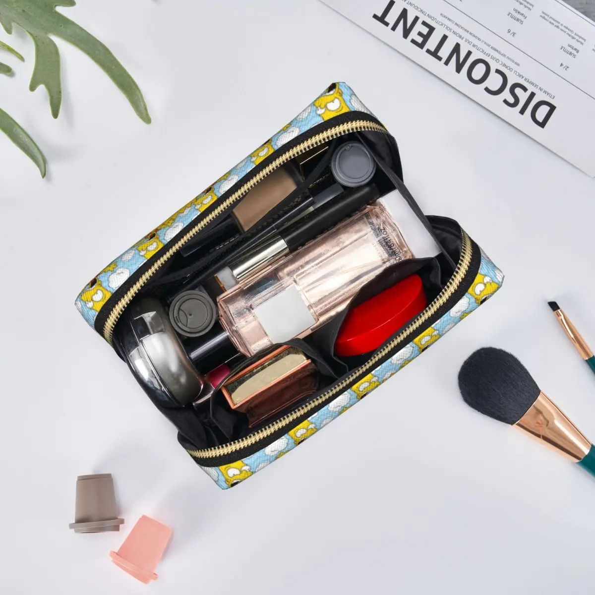 Custom S-Simpsones Soap Opera Travel Cosmetic Bag for Women Funny Toiletry Makeup Organizer Lady Beauty Storage Dopp Kit