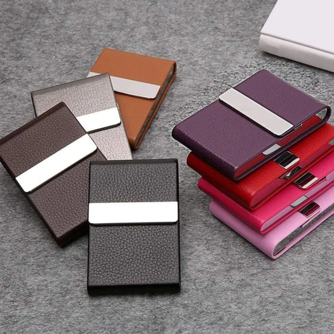 Woman Card Holder Men ID Blocking Aluminum Metal Slim Wallet Money Bag Anti-scan Credit Card Holder Thin Case Small Male Wallet