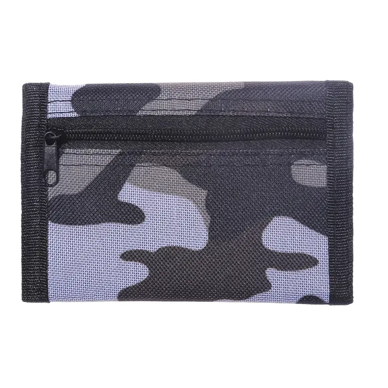 Men Camouflage Wallets Slim Wallet Trifold Sports Wallet Outdoor Canvas Wallets With Zipper Travel Coin Purse Cards Holder Gifts