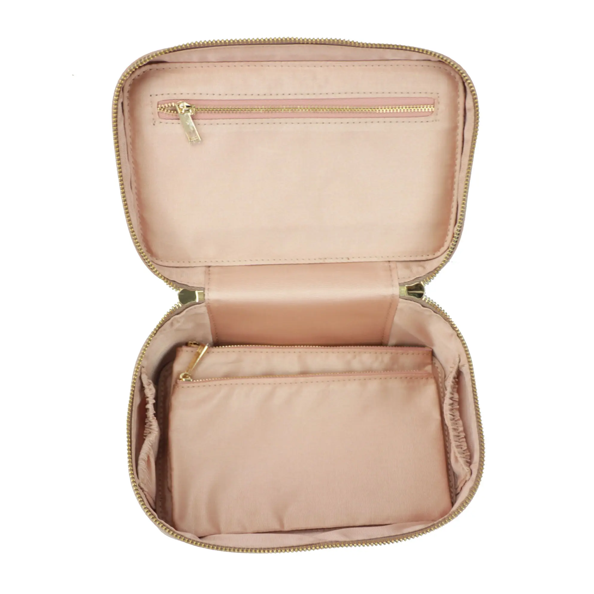 Custom Name Ladies Saffiano Split Leather Travel Toiletry Case Bag Portable Hanging Makeup Organizer Box Cosmetic Bag For Women