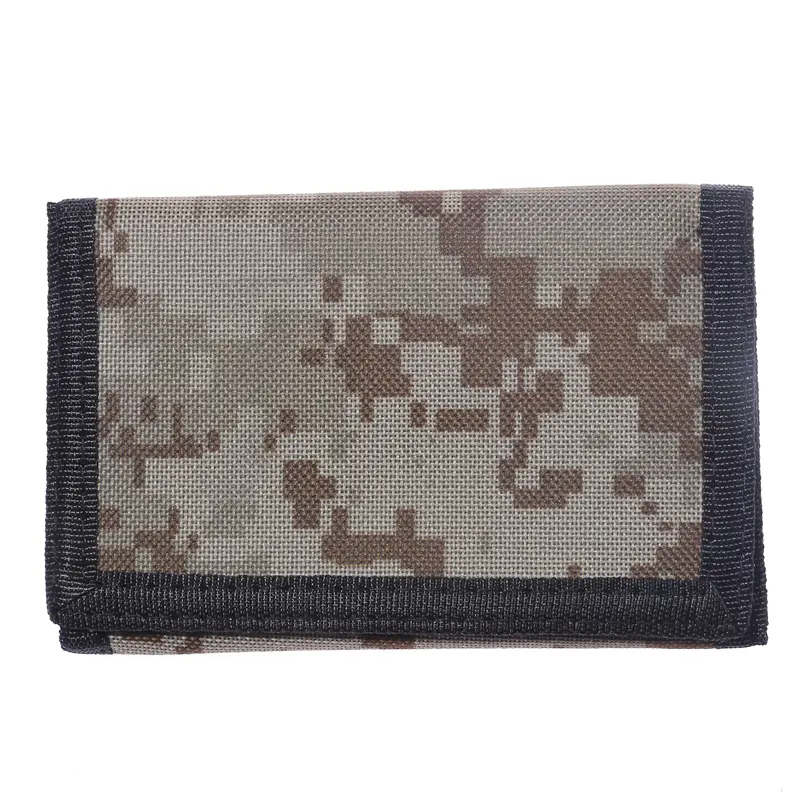 Men Camouflage Wallets Slim Wallet Trifold Sports Wallet Outdoor Canvas Wallets With Zipper Travel Coin Purse Cards Holder Gifts