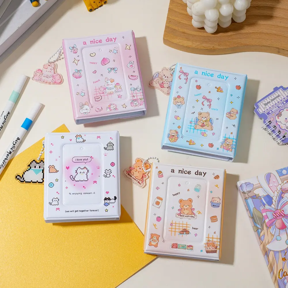 Cute PVC Photo Album 36 Pocket Cartoon Idol Card Binder Collection Book 3 Inch Photo Card Holder
