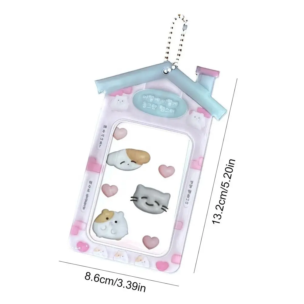 Rabbit Cool Bear Idol Photocard Holder Dog Korean Style Captain Bunny Card Sleeve Protective Case 3D Rock Cat Bus Card Holder