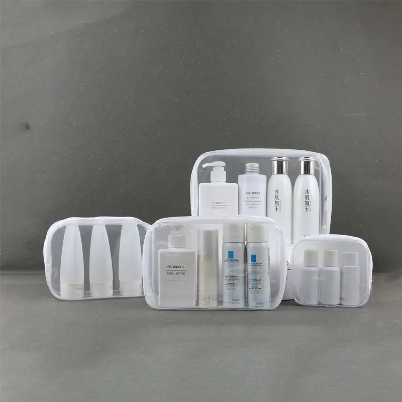 PVC waterproof transparent cosmetic bag wash bath storage bag travel multi-function storage bag cosmetic handbag tool box
