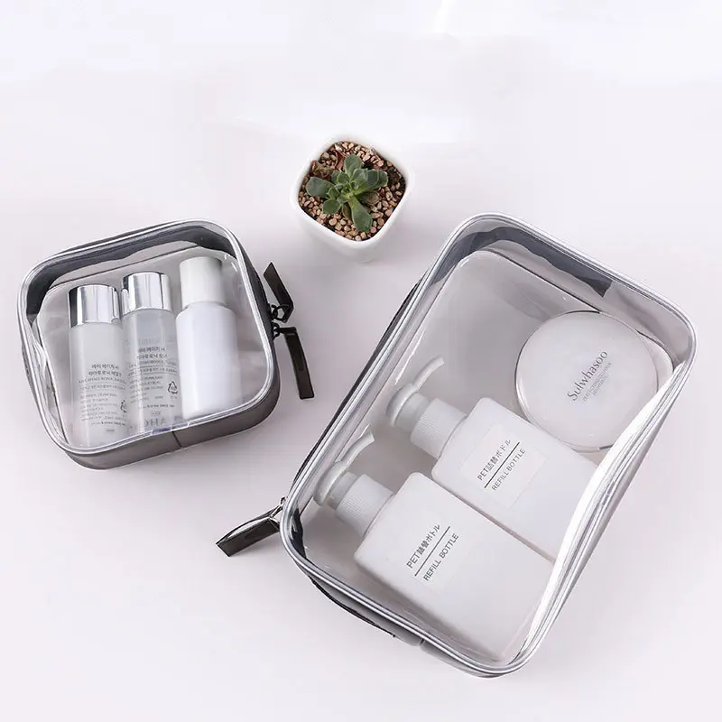 PVC waterproof transparent cosmetic bag wash bath storage bag travel multi-function storage bag cosmetic handbag tool box