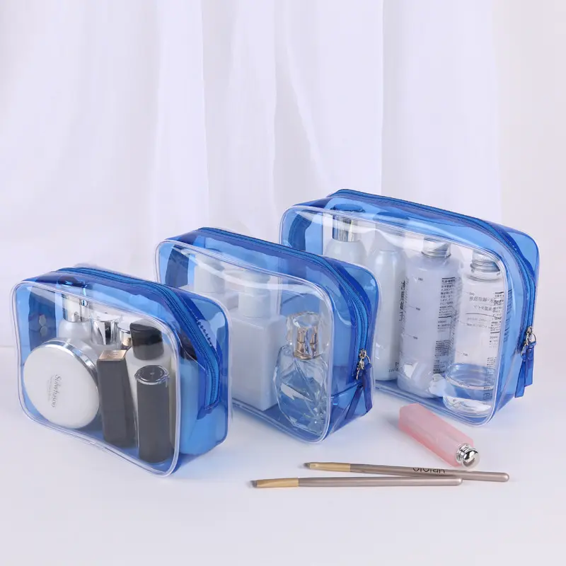 PVC waterproof transparent cosmetic bag wash bath storage bag travel multi-function storage bag cosmetic handbag tool box