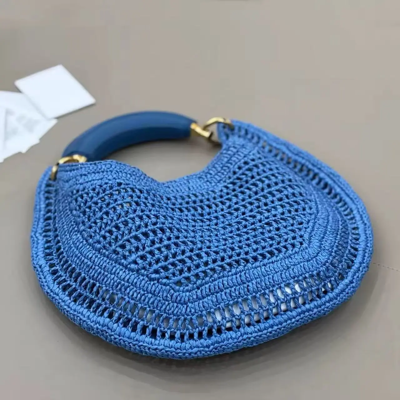 2025 New Summer Banana Woven Handbag Fashion Beach Vacation Armpit Bag Womens Eco Friendly Straw Shoulder Purse