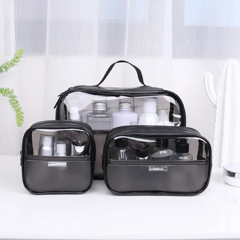 PVC waterproof transparent cosmetic bag wash bath storage bag travel multi-function storage bag cosmetic handbag tool box