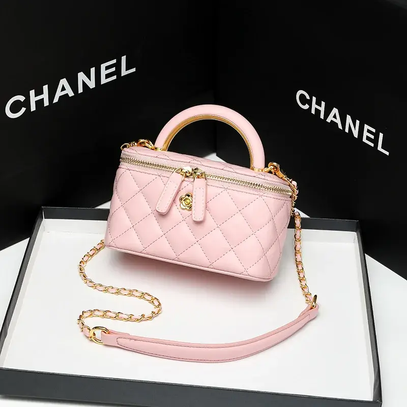 Versatile Tweed Style Handbag New 2024 Argll Chain Makeup Bag Lipstick Box Crossbody Bag Fashionable Shoulder For Women