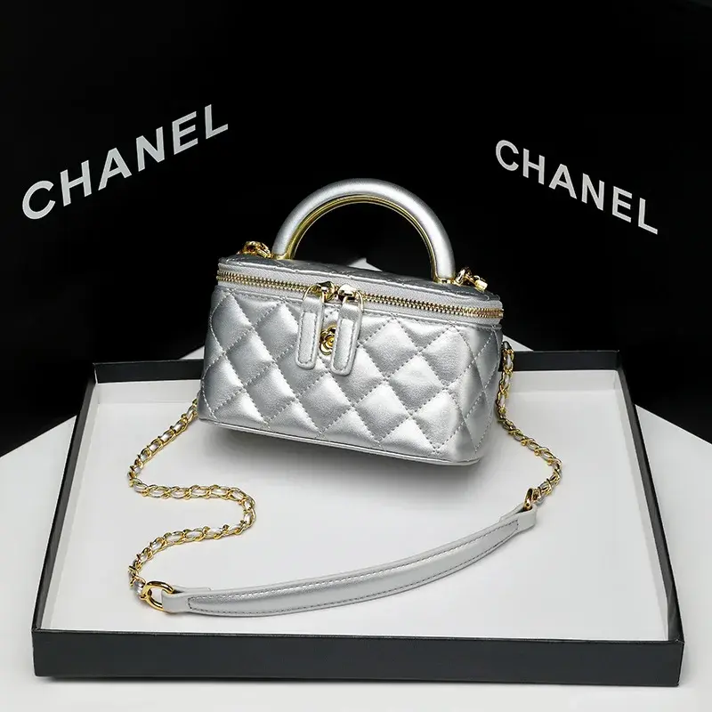 Versatile Tweed Style Handbag New 2024 Argll Chain Makeup Bag Lipstick Box Crossbody Bag Fashionable Shoulder For Women