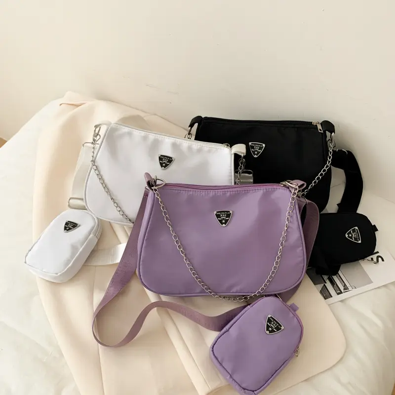 Nylon Crossbody Bag For Women Fashion Portable Casual Underarm Bag Students Cross Body Bag
