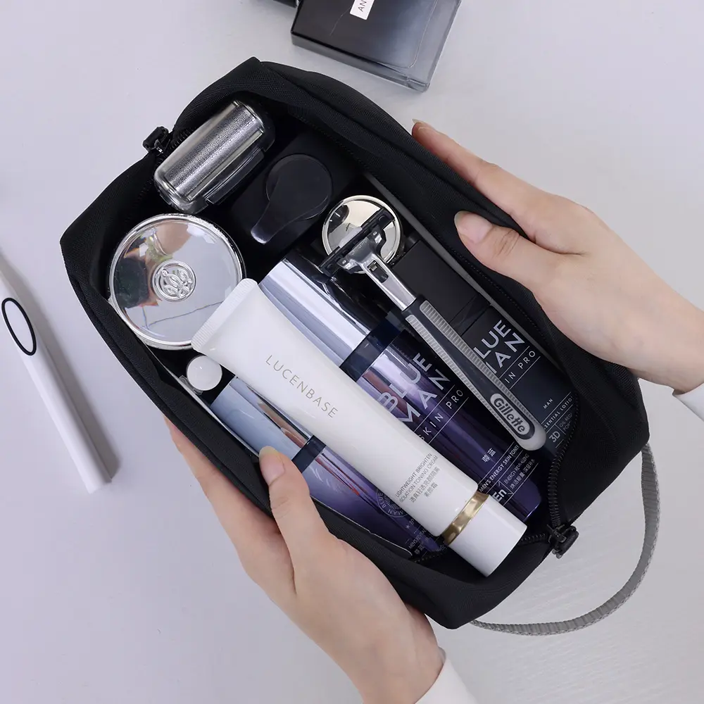 3 in1 Travel Light Wash Bag for Men Oxford Toiletry Organizer Dopp Kit Water-resistant Shaving Bag Cosmetic Bag Makeup Organizer