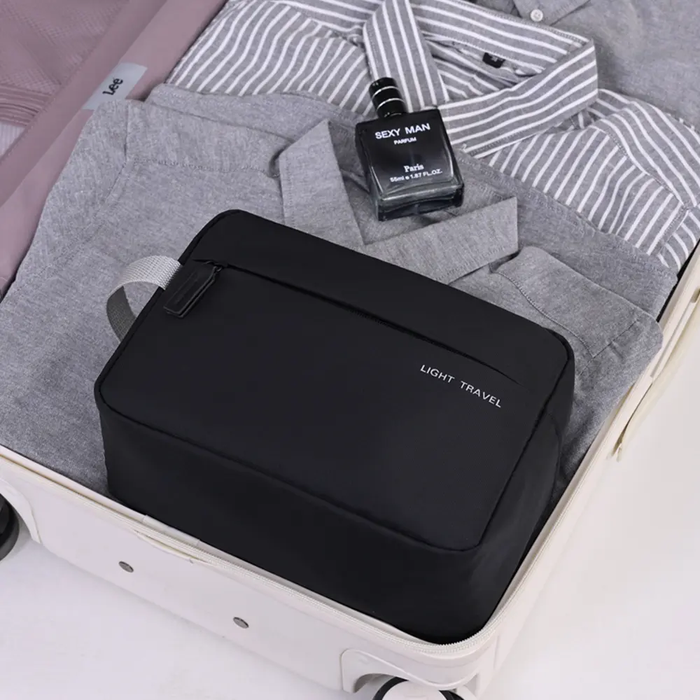 3 in1 Travel Light Wash Bag for Men Oxford Toiletry Organizer Dopp Kit Water-resistant Shaving Bag Cosmetic Bag Makeup Organizer