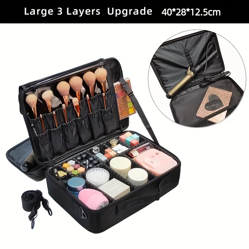 New Oxford Cloth Makeup Bag For Women Waterproof Large Capacity  Travel Cosmetic Case