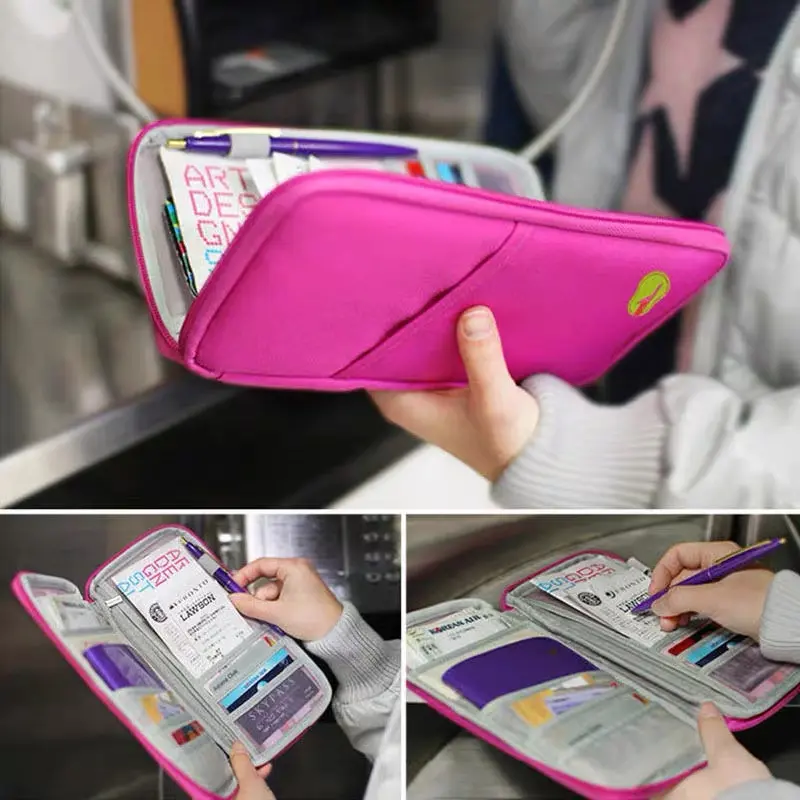 Travel Card Package Handbag Wallet Family Passport Document Case Ticket Organizer ID  Credit Case Holder Storage Bag