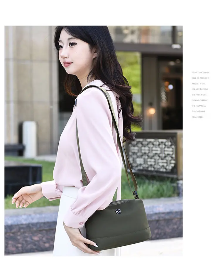Soft Nylon Cloth Women Shoulder Bag Multiple Pockets Lady Tote Lightweight Handbag Female Casual Style Crossbody Bags Student