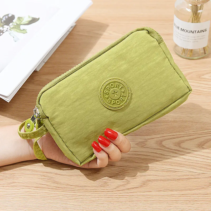 3 Zippers Lady Purses Women Wallets Brand Clutch Coin Purse Cards Keys Money Bags Canvas Short Woman Girls Wallet Handbags Burse
