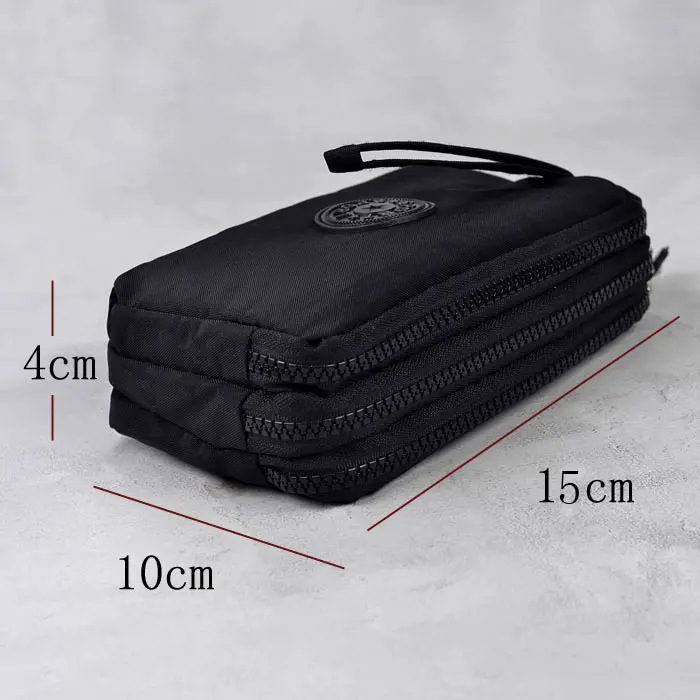 3 Zippers Lady Purses Women Wallets Brand Clutch Coin Purse Cards Keys Money Bags Canvas Short Woman Girls Wallet Handbags Burse
