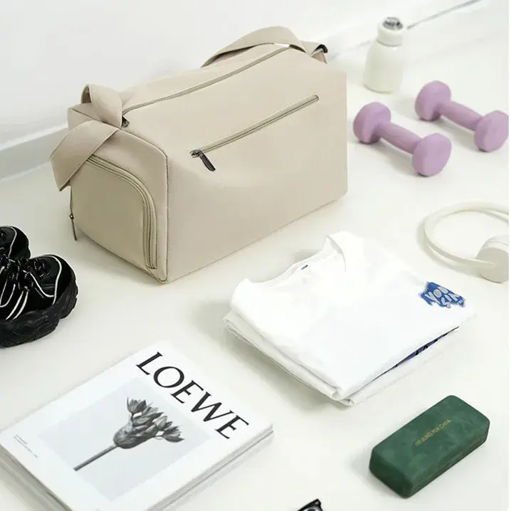 Large Capacity Solid Color Travel Bag Clothes Packaging Organizer Women Men Outdoor Sport Waterproof Handbag Luggage Accessories