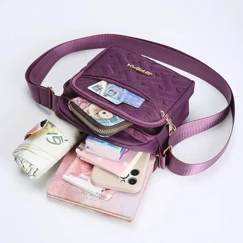 Small Casual Zip Tote Canvas Crossbody Bag Shopping Bag for Ladies Women Corduroy Shoulder Bags Striped Cloth Fabric Handbags