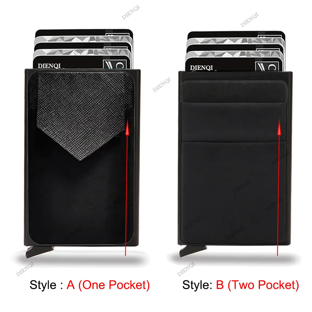 Multi Bank Credit Card Holder Men's Wallet RFID Business Anti-theft Slim Thin Wallet Men Money Card Bag Male Purses Walet Fo Men