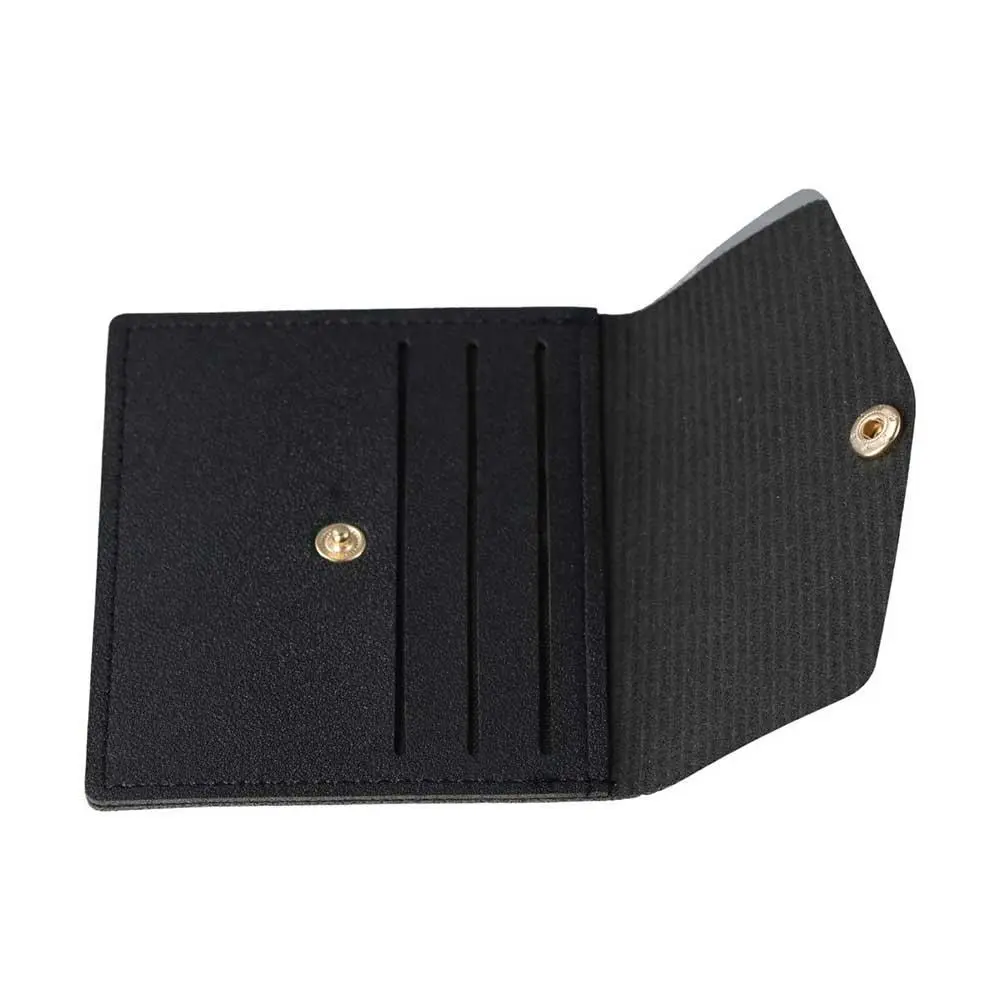 Casual Korean Style Thin Envelope Card Bag Solid Color Coin Purse Mini Wallet Wallet Snap Button Snap Button Coin Purse Men