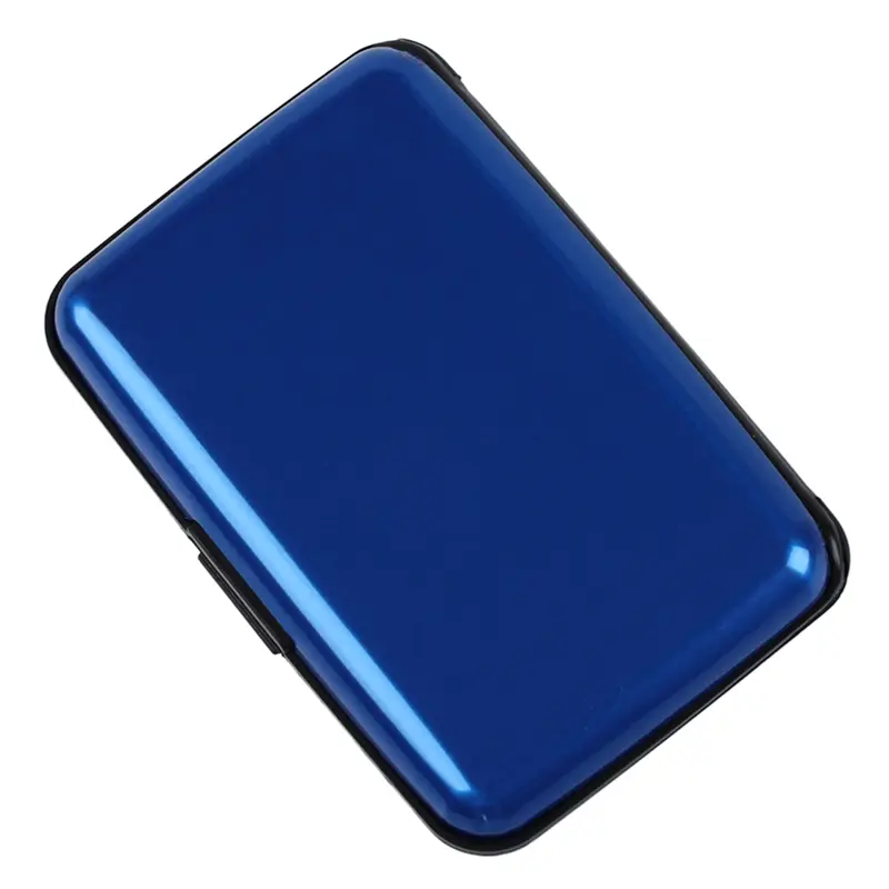 Waterproof Business Id Credit Card Wallet Holder Aluminum Metal Case Box (Ran Color)